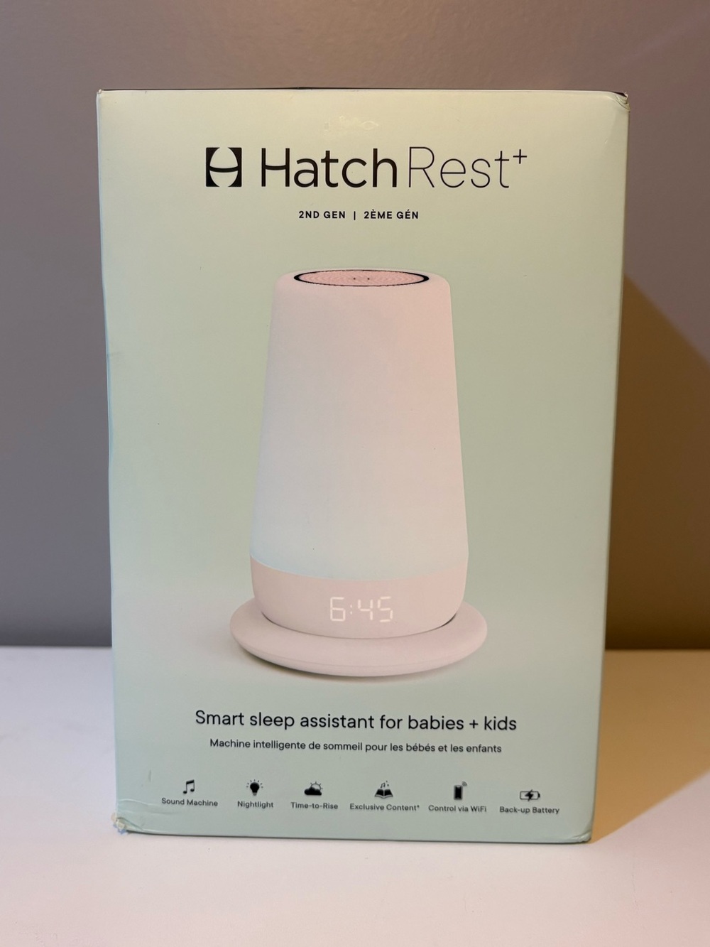 NIB Hatch Rest+ 2nd Gen Smart Sleep Assistant Sound Machine. Baby Kid